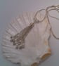 Silver Tassel With Pearls and Spacer Beads On Silver Plated Snake Chain - Image 2