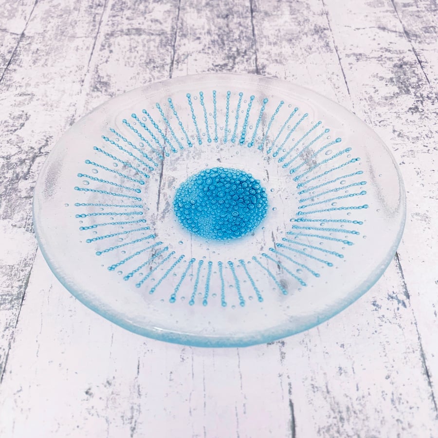 Fused Glass Sun Dish - Handmade Fused Glass Dish