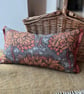 Rectangular tree print cushion cover with brush fringe trim
