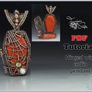 PDF Tutorial - hinged coffin pendant - wire weaving pattern - wire pendant