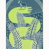 The Donkey Garden No.1 2-colour A4 linocut screenprint