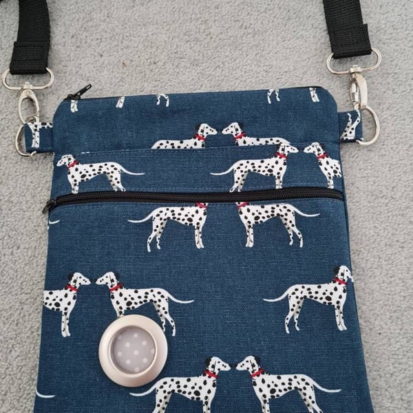 Sophie Allport Dalmatian fabric dog walking bag