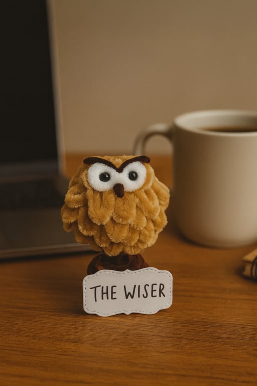 Personalised Handmade Owl Desk Buddy – Cute Pipe Cleaner Owl Ornament 