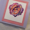 Hand painted Rose greeting card 