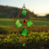 Green beach glass sun catcher with red beads