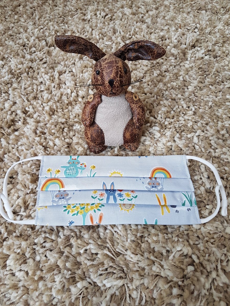 Adult face covering - Bunny, Sunshine and Sheep print 