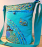 Turquoise green handbag,Peacock  - Image 9