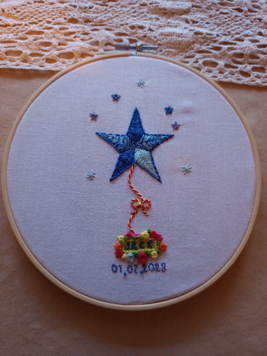 Embroidered Template PDF Star Design For Boy Folksy