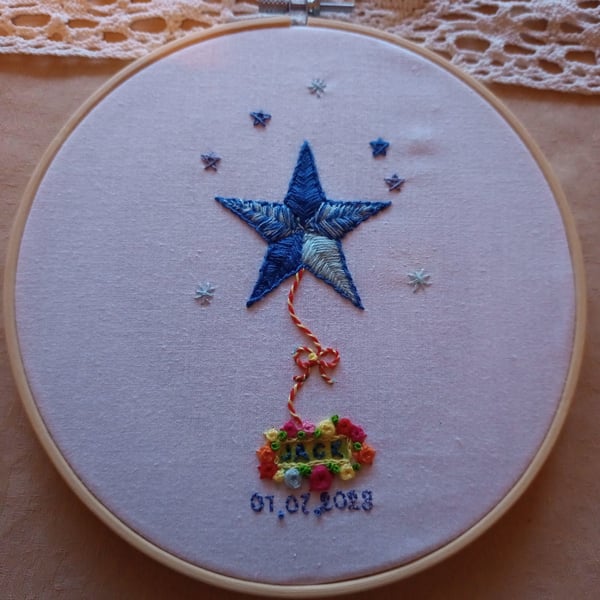 Embroidered Template PDF Star Design For Boy