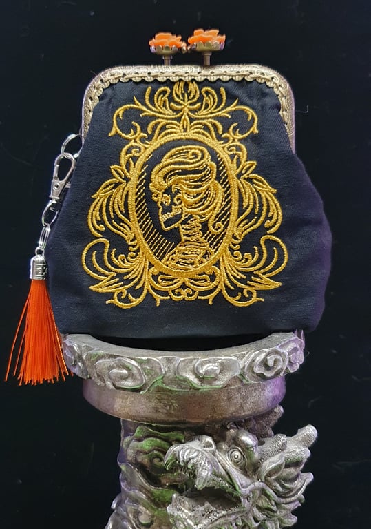 Gothic cameo coin purse