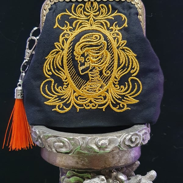 Gothic cameo coin purse
