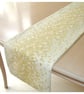 Gold 6ft Table Runner 72" Embroidered Wedding Luxury - Image 2