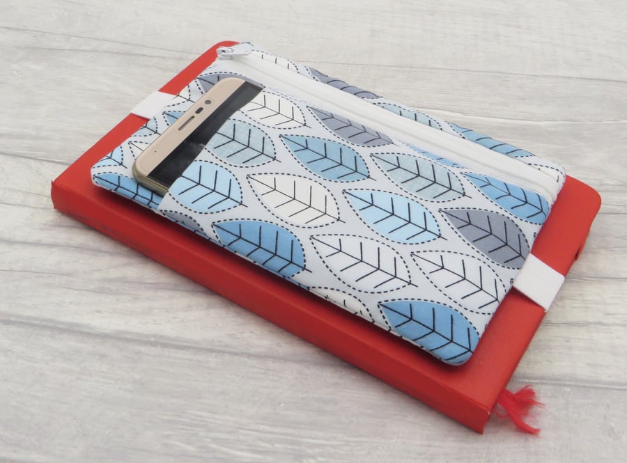 Zipped Bullet Journal Pouch with front pocket