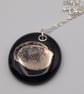 Tallin Seashell Fused Glass Pendant with Real Platinum Lustre Motif - Image 5
