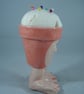 Ceramic Handmade Orange Novelty Crafts Textiles Sewing Needlework Pin Cushion.   - Image 4