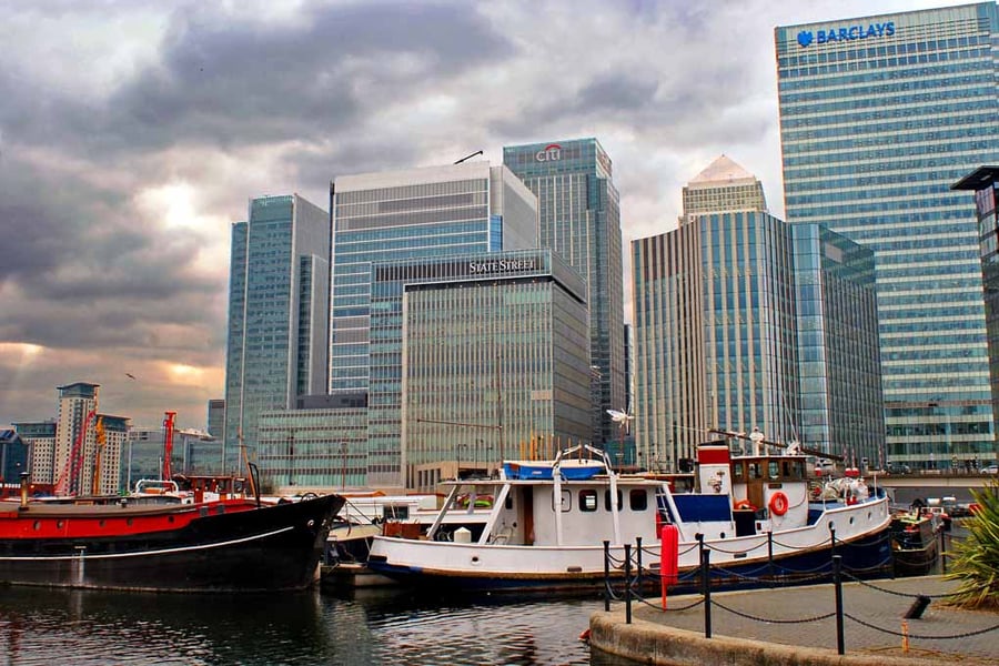 Canary Wharf London Docklands England UK Photograph Print