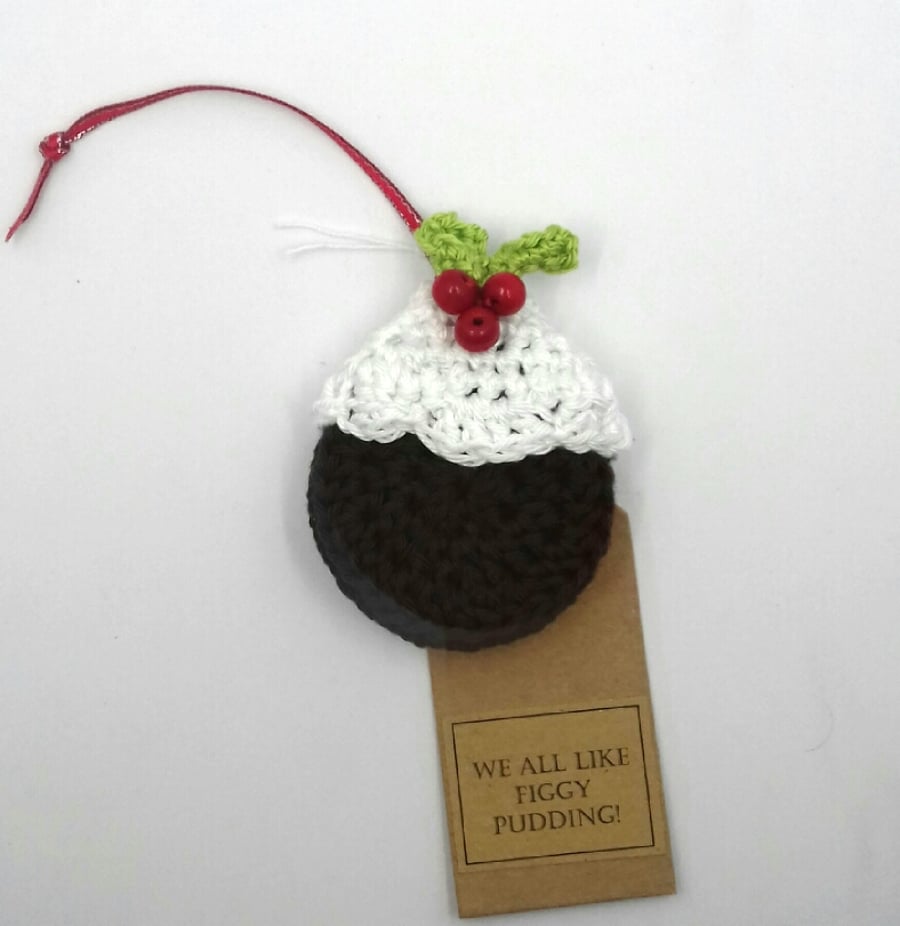 Crochet Figgy Pudding Decoration 