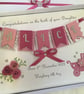 Personalised New Baby Girl Keepsake Card Gift Boxed Handmade - Image 5