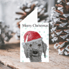 Bedlington Terrier Dog Christmas Card, - BTC