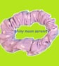 Small Scrunchie, White Dots on Lilac 