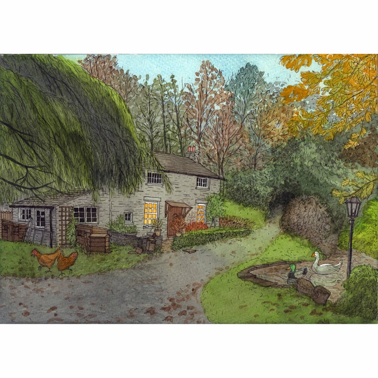 Autumn Woodland, A5 and A4 sizes