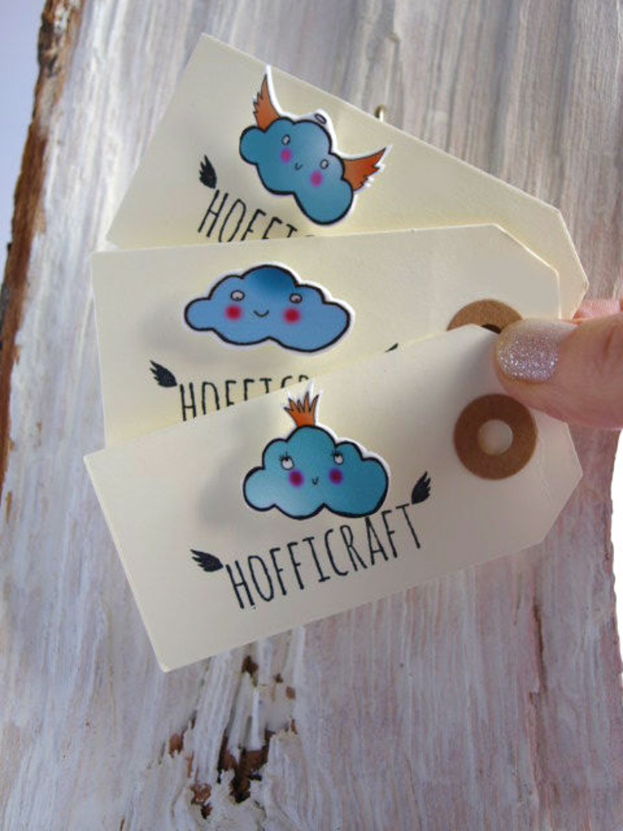 Trio of little Cloud Brooches
