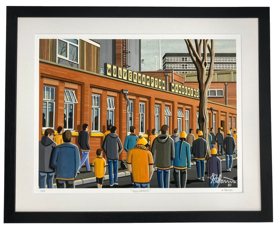 Wolves, Wolverhampton. Limited Edition Fine Art Print Wanderers Football Club FC