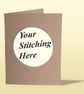 Mouseloft Rustic Brown Kraft Double Fold Circular Aperture Card & White Envelope
