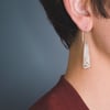 Textured Dangle Earrings Handmade from Sterling Silver