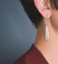 Textured Dangle Earrings Handmade from Sterling Silver - Image 1