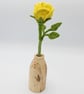 macrame yellow rose bud, single stem rose flower decoration - Image 2