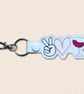 Wine Keyring - Peace Love Wine Bag Charm - Image 4