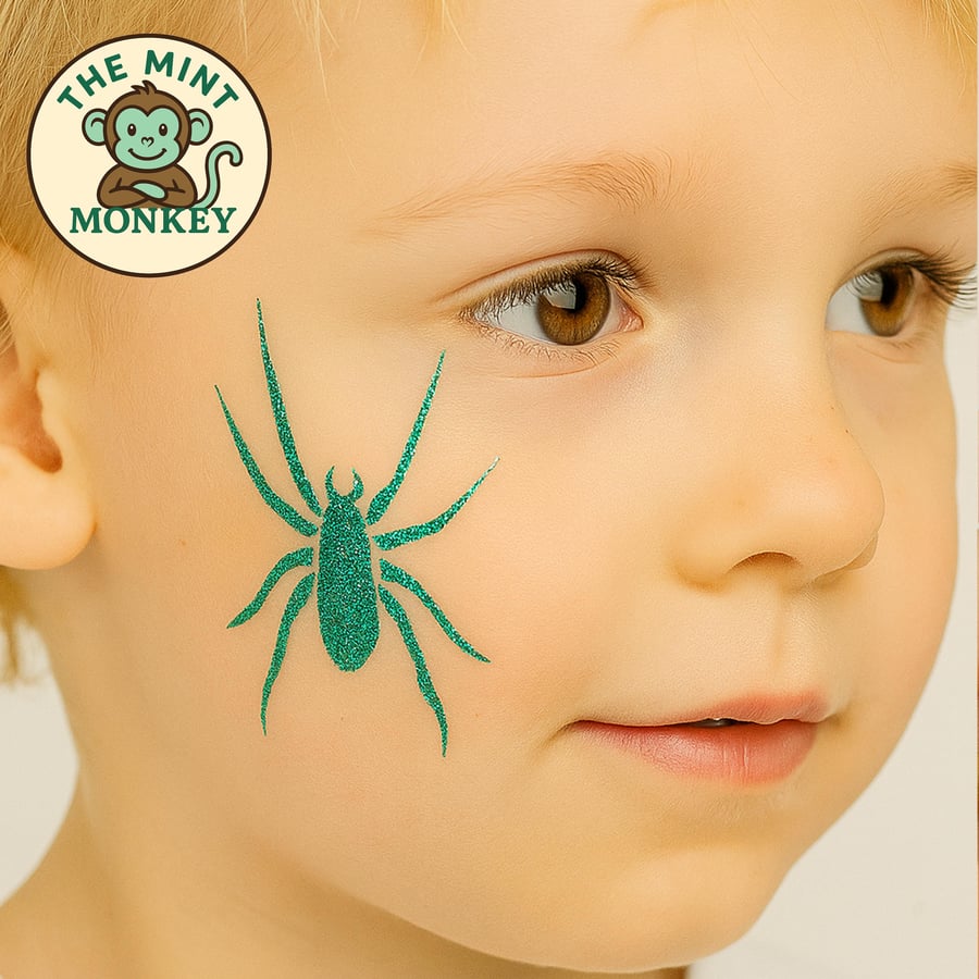 Spider - Face Paint Stencil - Kids Party - Reusable - cake decorating Halloween