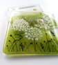 Dandelion set of two coasters, fused glass, barware, home decor, patio decor, fe - Image 6