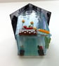 Garden shed tea light cover, fused glass candle cover, anniversary gift.  - Image 5
