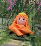 Tiny Blossom Gnome 'Marigold' flower tableau OOAK Sculpt by Ann Galvin - Image 5