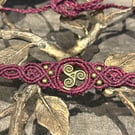 Bohemian Celtic Triskele spiral choker necklace, inc Free UK delivery