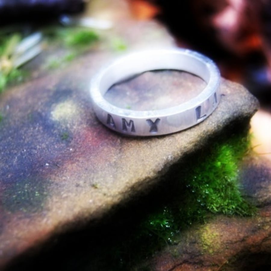 Personalised Silver Ring - One Shilling