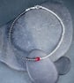 Bracelet dainty sterling silver and Swarovski glass pearl  - Image 2