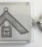 Past Master - Masonic - Keyring with 50x35mm Insert  - Image 3