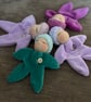 Handmade mini Waldorf cuddle babies set of 4