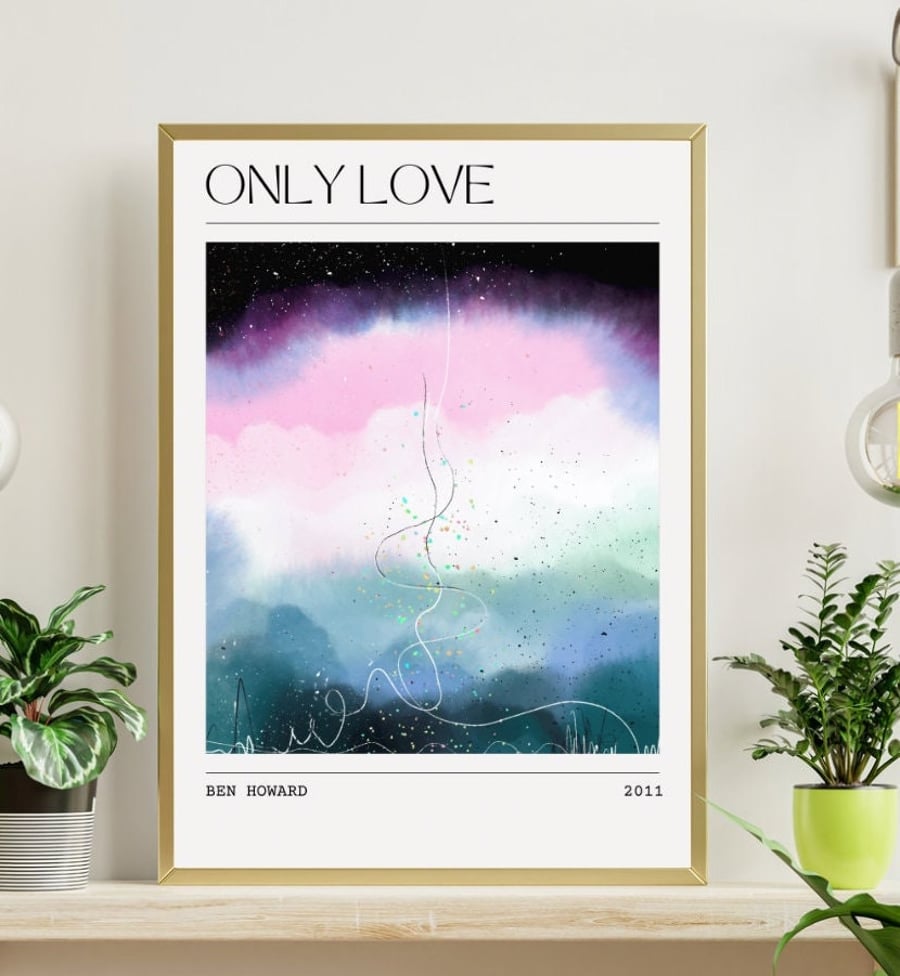 Music Poster Ben Howard Only Love Abstract Song Art Print Painting