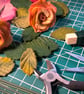  Sunlit Rose in Terracotta - Yellow Felt Bloom  - Image 4