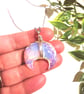 Moon necklace Opalite silver stone pendant, pretty silver necklace gift for her,