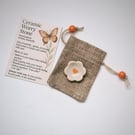 Ceramic Worry Stone Flower 