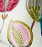 Designer Harlequin embroidered floral cushion  - Image 3