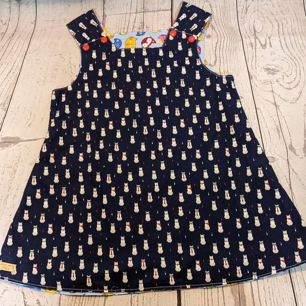 Childs Reversible Penny Pinafore Dress Sewing Pattern 