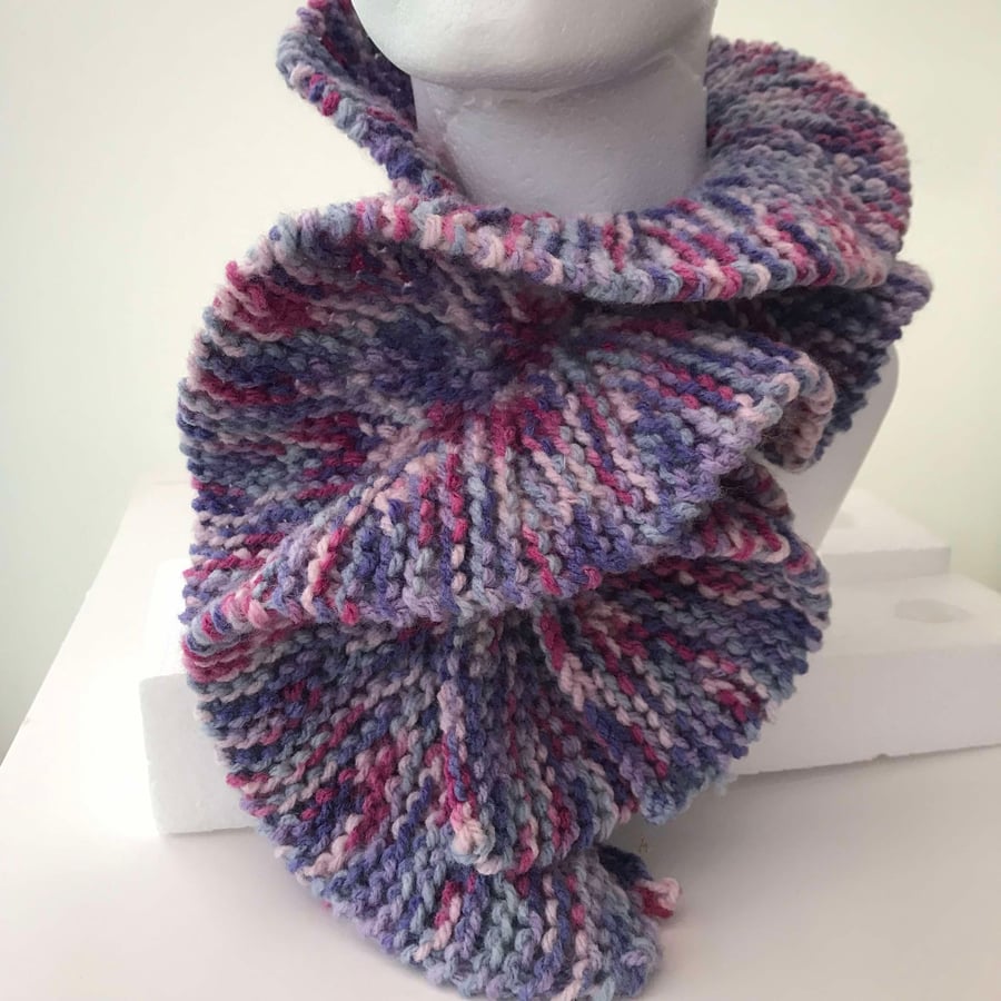 Neck warmer. Potato chip scarf Rainbow