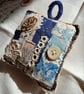 Blue, slow-stitched Lavender sachet - Image 6