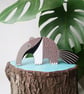 Anteater wooden ornament, jungle home decor, animal lover gift. - Image 1